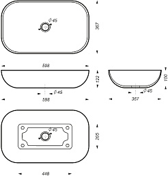 Brevita Тумба с раковиной Steffany 105 белая/золото – фотография-4