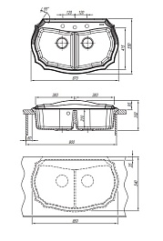 Florentina Мойка гранитная Эмилия 870 мокко – фотография-2