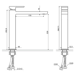 Excellent Смеситель высокий для раковины Pride ARAC.4002WH белый/хром – фотография-2