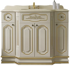 Misty Мебель для ванной Астория Gold 120 бежевая глянцевая – фотография-3