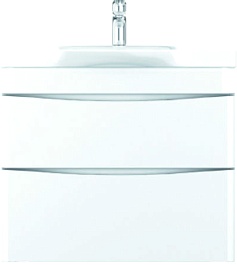 Am.Pm Тумба с раковиной Like 80 подвесная белый глянец – фотография-1