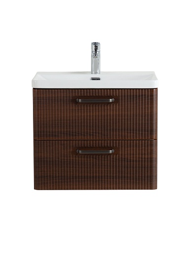 BelBagno Тумба с раковиной Due 50 подвесная Noce ручки Матовый тёмный никель – фотография-2