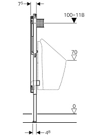 Geberit Инсталляция Duofix 111.676.00.1 для писсуара – фотография-4
