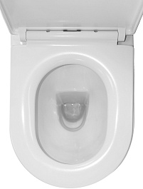 Azario Унитаз-компакт Fretta Round AZ-7121A безободковый с бачком с сиденьем микролифт белый – фотография-12