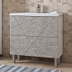 Vigo Тумба с раковиной Geometry 2-700 белая/бетон – фотография-12
