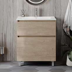 Teymi Тумба с раковиной Laina 70 дуб светлый – фотография-4