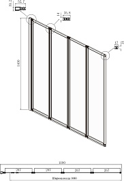 Ambassador Шторка для ванны Bath Screens 120x140 16041112 – фотография-6
