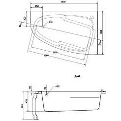 Cersanit Акриловая ванна Joanna 140 L ультра белая – фотография-5