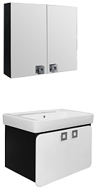 Mixline Тумба с раковиной Мальта 80 черная – фотография-3