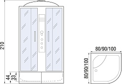 River Душевая кабина DUNAY 100/46 МТ – фотография-21