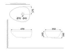 Creo Ceramique Раковина PU3300 (HDA053) – фотография-2