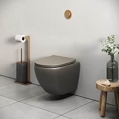 Grossman Унитаз подвесной Color GR-4455GSMS хаки матовый – фотография-7