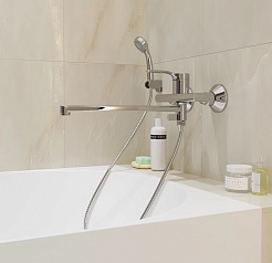 Mixline Смеситель для ванны и раковины 35k ML40-02 "Flat" – фотография-4