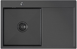 Mixline Мойка кухонная Pro 78 L черный графит – фотография-1