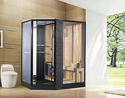 Orans Душевая кабина Diamond SR-89103RS Black – фотография-2