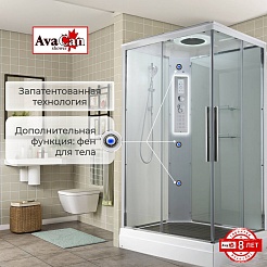 Avacan Душевая кабина 90/90 K2090LED прозрачная – фотография-2