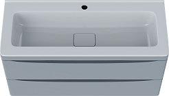 Vivon Тумба с раковиной Ostin 90 подвесная серая матовая – фотография-6