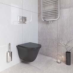 Grossman Унитаз подвесной GR-4412BMS черный матовый – фотография-2