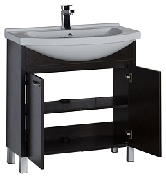 Aquanet Тумба с раковиной "Донна 80" венге – фотография-5