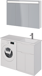 Dreja Тумба с раковиной Vega 120 R под стиральную машину белая – фотография-16