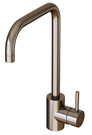 Mixline Смеситель для кухни 35k MLSS-0301 трубчатый излив сталь – фотография-3