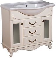 Bas Тумба под раковину Версаль 85, слоновая кость, вставки стекло