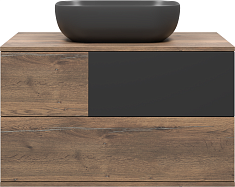 Misty Тумба под раковину Коломбо 80 подвесная дуб галифакс/антрацит