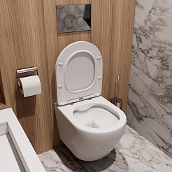 Ceruttispa Унитаз подвесной Ticino Aria MW CT8917 белый матовый – фотография-6