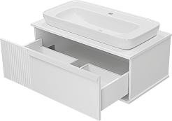 Brevita Мебель для ванной Savoy 90 подвесная белая матовая – фотография-6