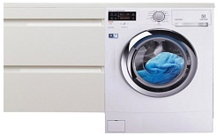 Style Line Тумба с раковиной подвесная Даллас 110 Люкс L, белая PLUS – фотография-1