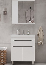 Volna Мебель для ванной Lake 70.2D.1Y L белая – фотография-1