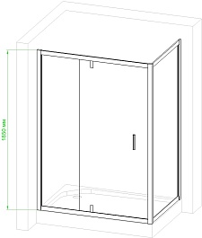 Royal Bath Душевой уголок HV-C-CH 140х80х185 – фотография-4