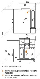 Акватон Мебель для ванной Эмилья 75 L – фотография-4