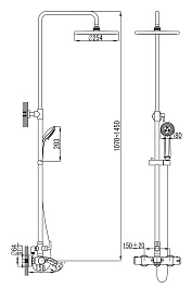 Iddis Смеситель для ванны THERMOLIFE THESBBTi06 с термостатом и верхним душем – фотография-2