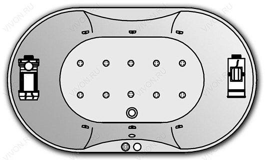 Kolpa San  Комплект гидро-аэромассажа Kolpa San Gloriana Superior (массаж: боковой, аэромассаж) – фото, картинка, фотография-1