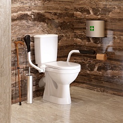 Оскольская керамика Унитаз-компакт Персона Премиум с двойным поручнем для инвалидов – фотография-2