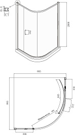 Ambassador  Душевой уголок Kingston 90x90 14011112 – фотография-5