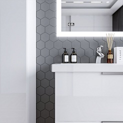 Бриклаер Мебель для ванной Хелена 80 белая – фотография-8