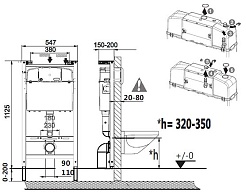 Roca Комплект: унитаз Dama senso + инсталляция + кнопка – фотография-3