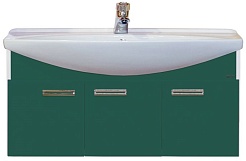 Misty Тумба с раковиной Джулия 105 подвесная зеленая – фотография-1