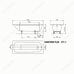 Kaldewei Стальная ванна "Advantage Saniform Plus 371-1" – фотография-5