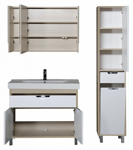 Aquanet Мебель для ванной  "Гретта 90" светлый дуб (172721) – картинка-5