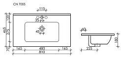 Sancos Тумба с раковиной Urban 80 дуб чарльстон раковина Element 81 CN7005 – фотография-5