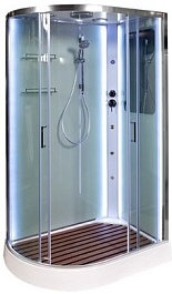 DTO Душевая кабина А102 R LED с кнопкой и гидромассажем – фотография-1