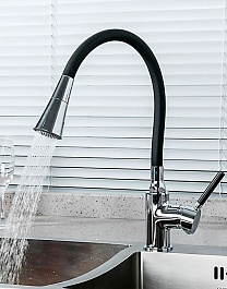 Frap Смеситель для кухни H44 F4044 черный/хром – фотография-2