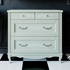 ValenHouse Комод Лиора 90 слоновая кость, фурнитура хром – фотография-1