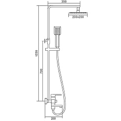 Frap Душевая стойка F2421 сатин – фотография-3