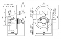 Cezares Термостат ELITE-VDIM2-T-03/24-Bi для душа – фотография-3