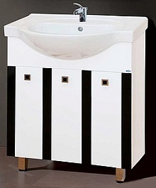 Misty Тумба для умывальника Палермо 70 черная – фотография-1