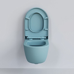 Ambassador Сиденье для унитаза Abner голубое матовое – фотография-4